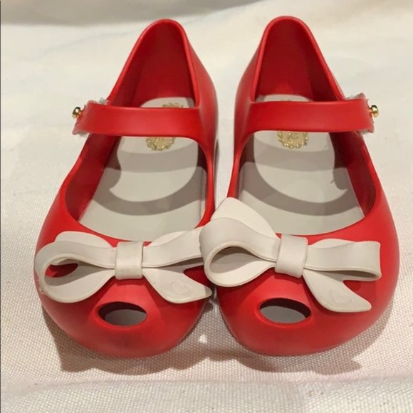 red mini melissa shoes